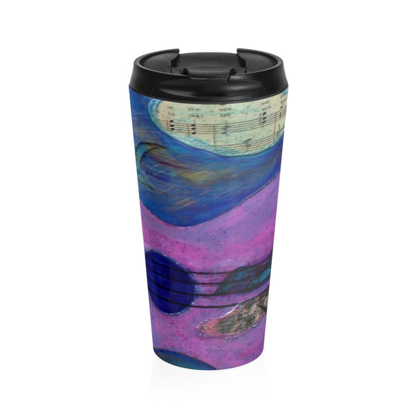 Stainless Steel Travel Mug - Melodies in Pink