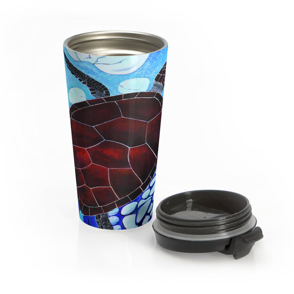 Stainless Steel Travel Mug - Turtle's Journey