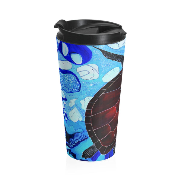 Stainless Steel Travel Mug - Turtle's Journey