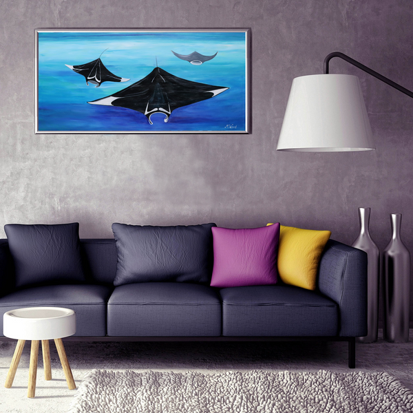 MALDIVES SERIES - "3 Little Mantaray" - Artinzene