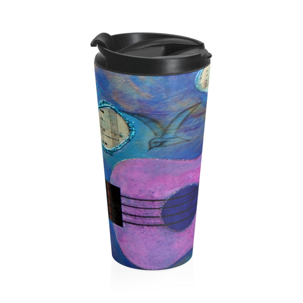 Stainless Steel Travel Mug - Melodies in Pink