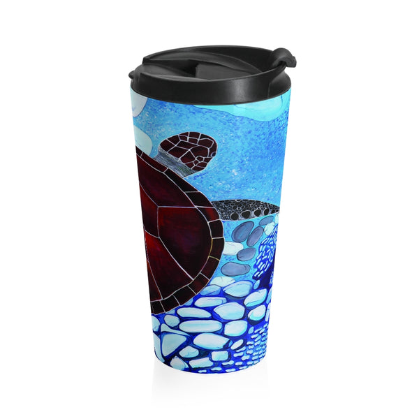 Stainless Steel Travel Mug - Turtle's Journey