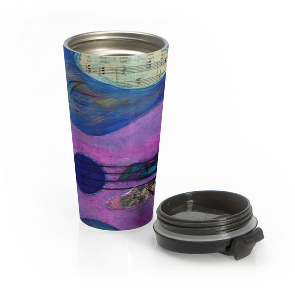 Stainless Steel Travel Mug - Melodies in Pink