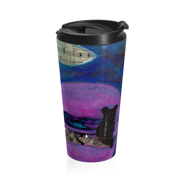 Stainless Steel Travel Mug - Melodies in Pink