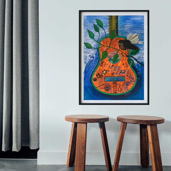 Strumming in Orange Hues 01