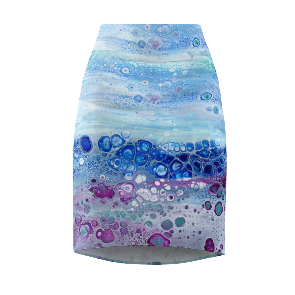 Celestial Tide Pencil Skirt