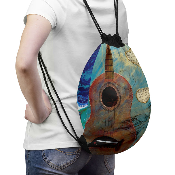 Drawstring Bag - Bronze Ukelele - Artinzene