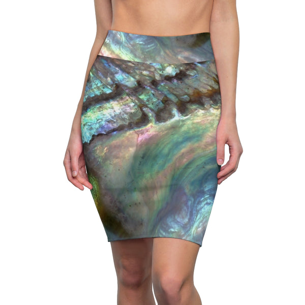 Women's Pencil Skirt - Paua Dream - Artinzene