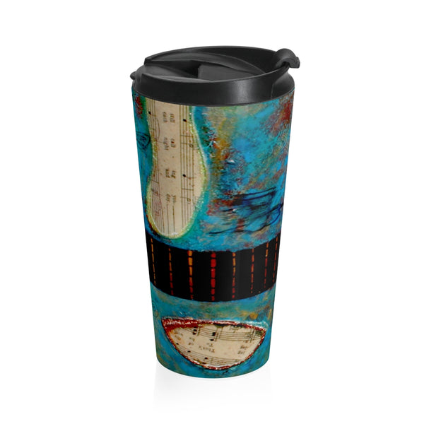 Travel Mug Red Ukelele 2 - Artinzene