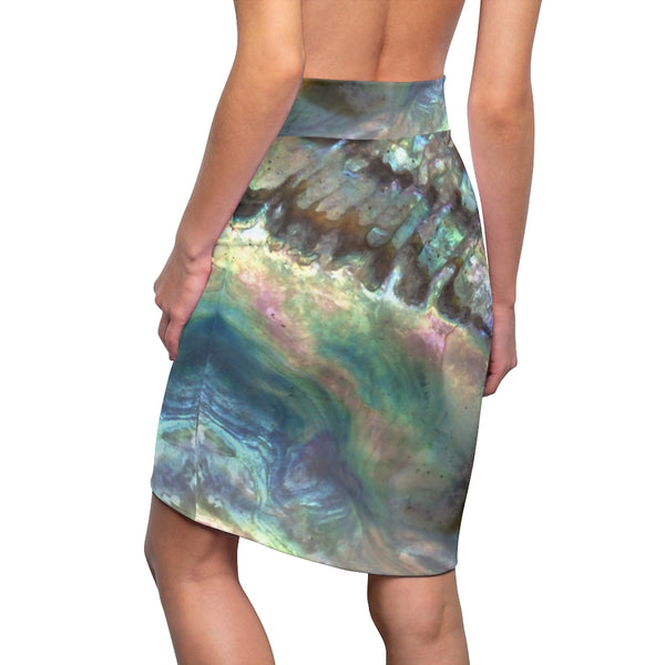 Women's Pencil Skirt - Paua Dream - Artinzene